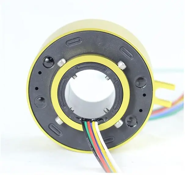 Moflon через отверстие с контактными кольцами Контактное кольцо с отверстие Diameter60mmxOD130mm 12 провода 10A Электрический кольцо скольжения MT60130