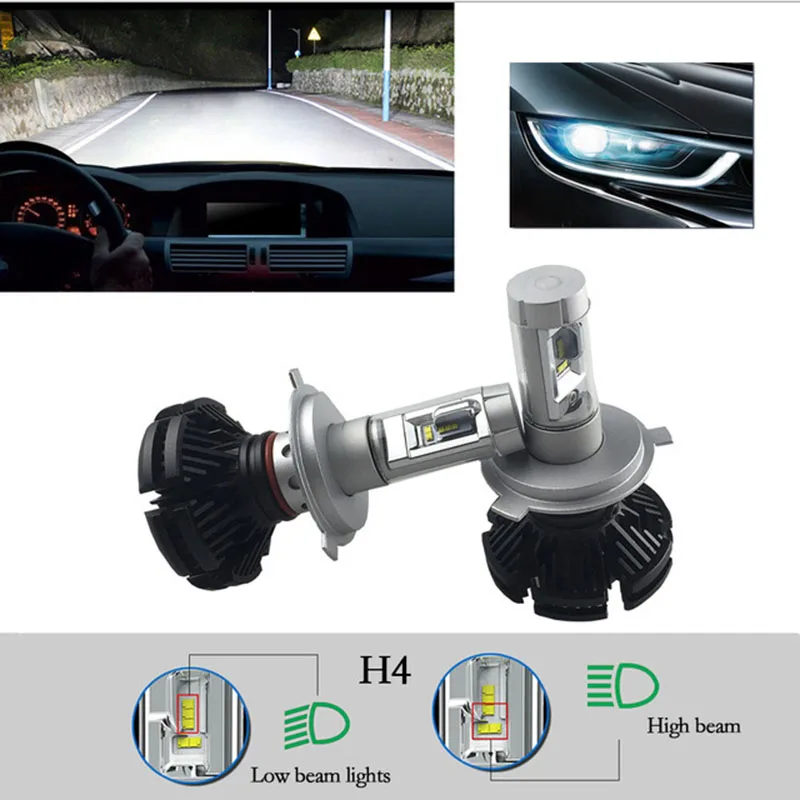 2 шт. 2019 led h7 h4 H3 H8 H9 H11 H13 9005 hb3 9006 hb4 72 Вт 12000lm 12 В 24 X3 H1 лампа автомобильная фара месяца