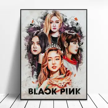

Black Pink Art Canvas Poster Prints Home Wall Decor Painting