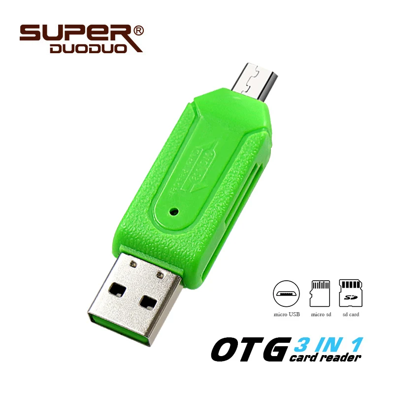 OTG 3 в 1 устройство для чтения карт памяти ПК/флэш накопитель micro usb/карта sd/sd карта