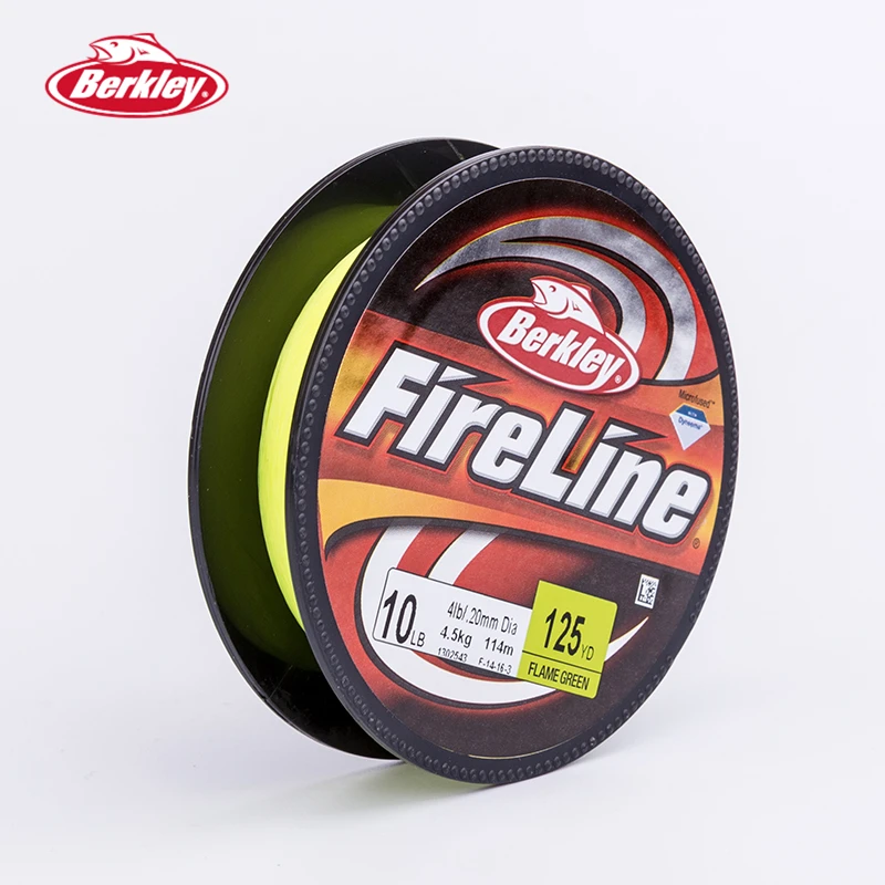 BERKLEY FireLine 125yd/114m пламя зеленая оплетка Карп рыболовные линии супер сильные тонкие гладкие снасти Pesca аксессуары 4-30LB