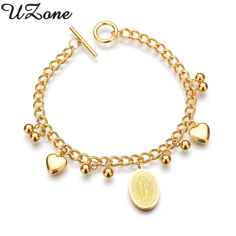 UZone Hot Sale Circles Chain Ladies Bracelet Religious Blessing Virgin