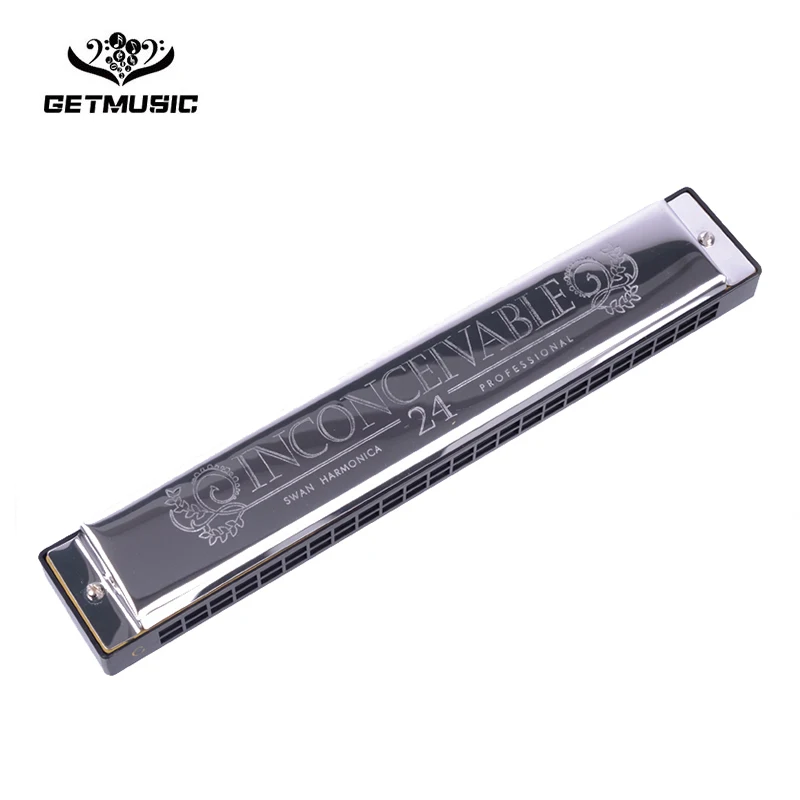 

Swan SW24-4 Tremolo Harmonica 24 Holes 48 Tones C Key with Black Box