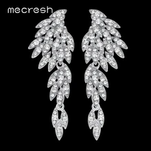 Mecresh Silver Color Crystal Wedding Earrings for Women Korean Eagle Animal Bridal Earrings Female Fashion Jewelry