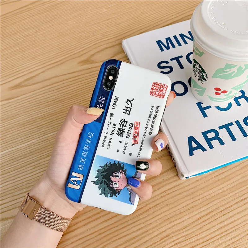 Мягкий чехол My Hero Академия Midoriya для iPhone 12 mini pro 7 8 Plus чехлы IMD из ТПУ и силикона 11 X XS