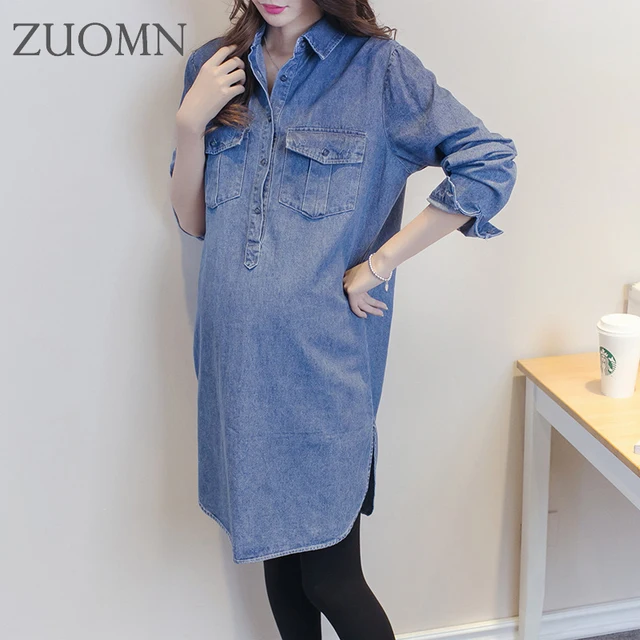 denim dress for pregnant