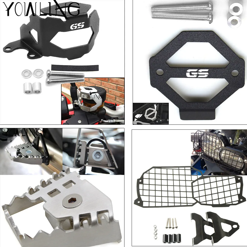 

CNC Oil Cap Fluid Reservoir Tank cap Headlight Guard Cover Guards Regulator Rectifier Protector For BMW F800GS F700GS 2013-2018