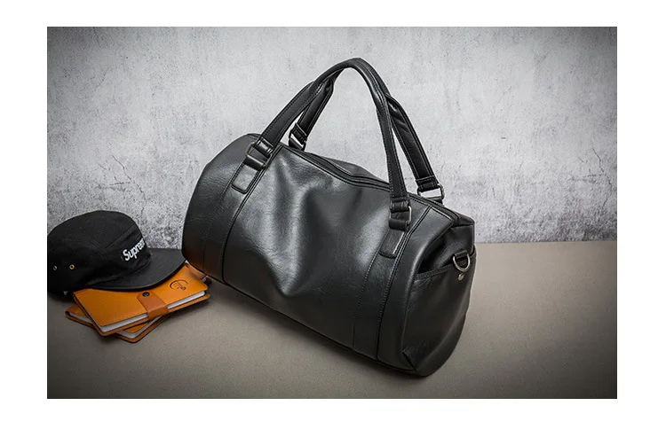 Большая вместительная Мужская Ручная сумка для багажа, дорожная сумка, кожаная дорожная сумка, сумки на плечо, многофункциональная дорожная сумка