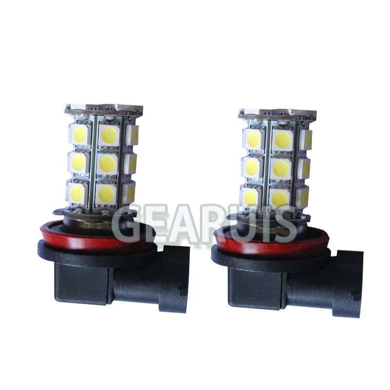 100 шт. H8 27 SMD 5050 Автомобильные светодиодные противотуманные фары лампа H9 H10 H11