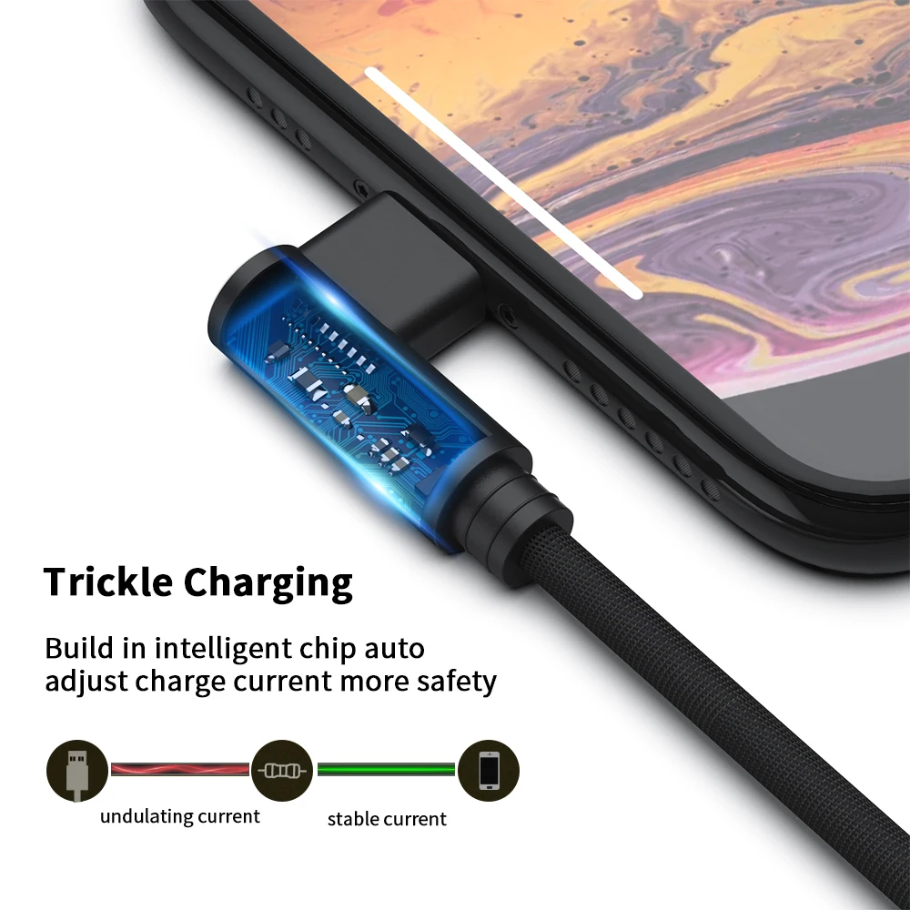 MANTIS 3m 2m 1m Micro USB Cable 90 Degree Elbow Mobile Game Fast Charging Usb Cable For Samsung Huawei Xiaomi Oneplus Redmi