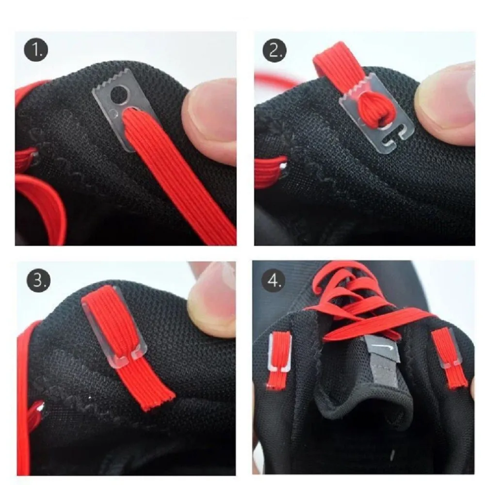 

1pair 100cm Stretching Locking No Tie Lazy Shoelaces Flat Sneaker Bootlaces Elastic Rubber Shoe Lace Children Safe Shoelace