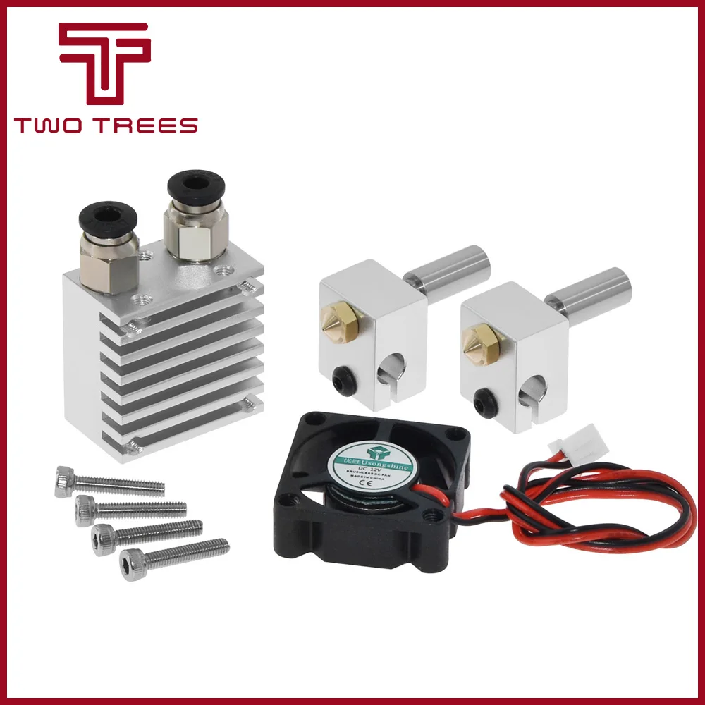 3D Chimera Hotend Kit Dual Color 2 IN 2 OUT Extruder Multi-extrusion All metal V6 Dual Extruder 0.4mm1.75mm 3D printer parts (4)