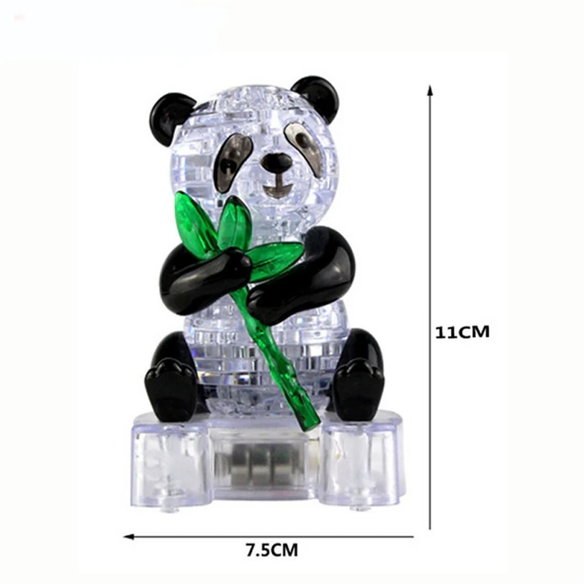 Горячая Милая панда модель головоломка Кристалл Головоломка популярные игрушки для детей DIY Строительная игрушка подарок Гаджет Кристалл 3D головоломка RE3