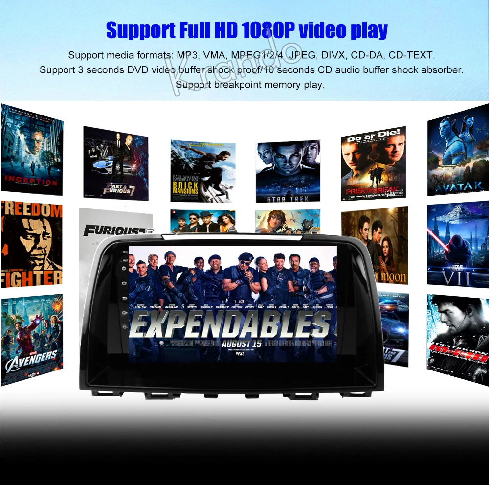 Clearance Krando Android 8.1 9" Full touch car Multimedia player for MAZDA 6 / ATENZA 2013-2016 navigation system radio gps wifi BT 9