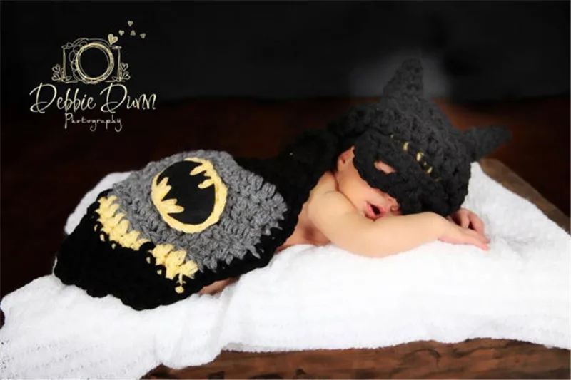 

children newborn baby photography make up cosplay dress suits batman cloak costume playing