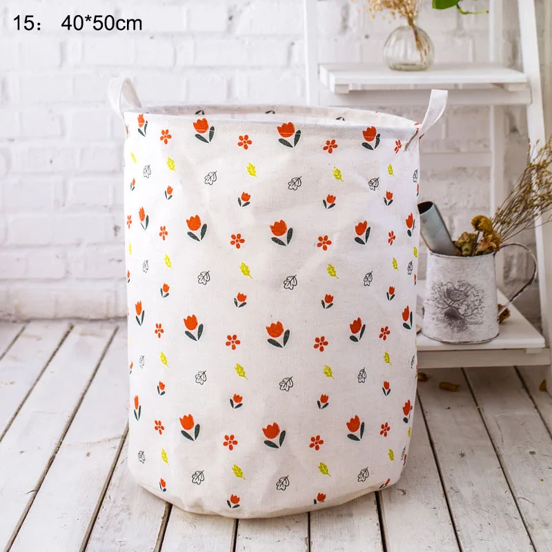 Folding Laundry Basket Cartoon Storage Barrel Standing Toys Clothing Storage Bucket Laundry Organizer Holder Pouch Household