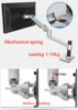 Soporte de montaje en pared para ordenador portátil soporte ergonómico para monitor lcd de 10 
