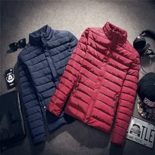 Brand Clothing 2016 Newest Men’s Solid Parkas Winter Jacket Men Stand Collar Fashion Quality Padded For Men Overcoat AMD408