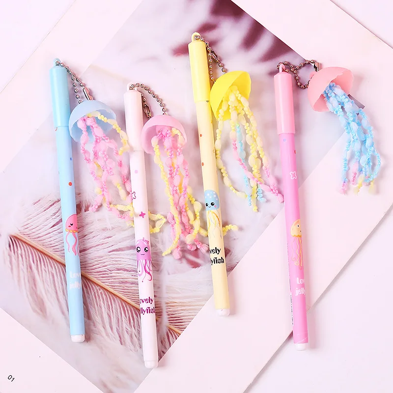 

Creative Jellyfish gel pen Cute pendant 0.5mm neutral pen Escolar school writing supplies stationery gift