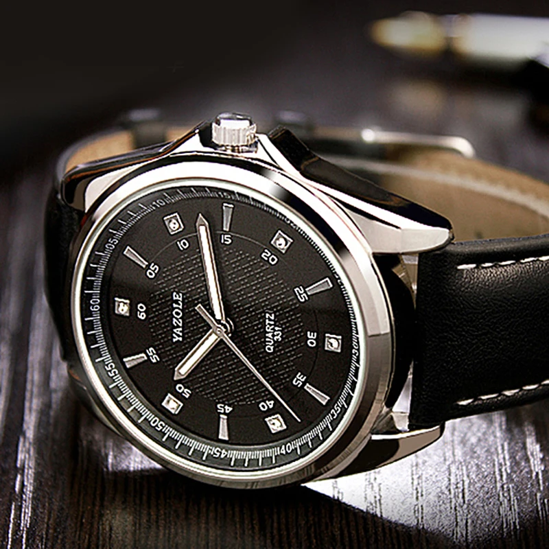 Yazole кварцевые часы Бизнес Кварцевые часы мужские лучший бренд класса люкс известный мужской часы наручные часы повседневные модные наручные часы