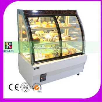 

CE Certified 550W glass food display cabinets commercial fruit display counter