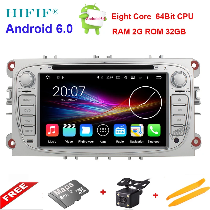 Best HIFIF Android 6.0.1 Fast Boot Car DVD Multimedia Player For Ford Focus Mondeo 2G RAM/32G ROM/8Core/2Din Autoradio HD Capacitive 0 Best HIFIF Android 6.0.1 Fast Boot Car DVD Multimedia Player For Ford Focus Mondeo 2G RAM/32G ROM/8Core/2Din Autoradio HD Capacitive 0