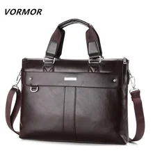 VORMOR 2017 font b Men b font Casual Briefcase Business Shoulder Bag Leather Messenger Bags Computer