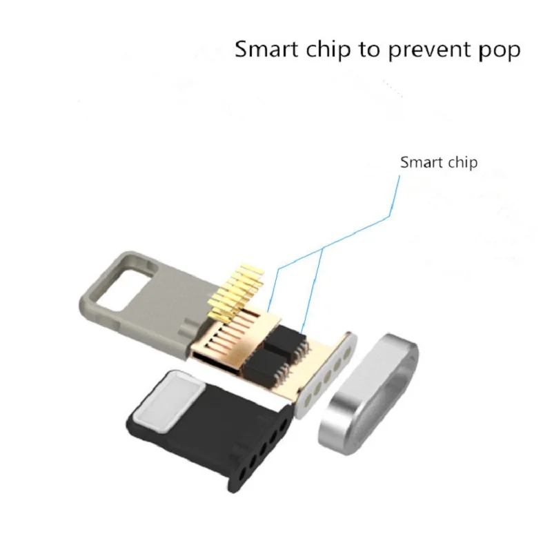 Magnectic вилки подключения Замена Micro USB Магнитный адаптер штекер 2.4A зарядки быстрой вилки для зарядки для iPhone samsung USB C