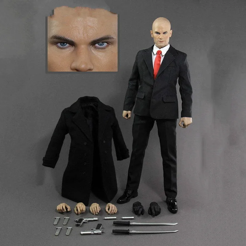 

Collectible Dreamer 1:6 Scale Hitman 47 12" Male Action Figure full set with the head suit and gun model and the body