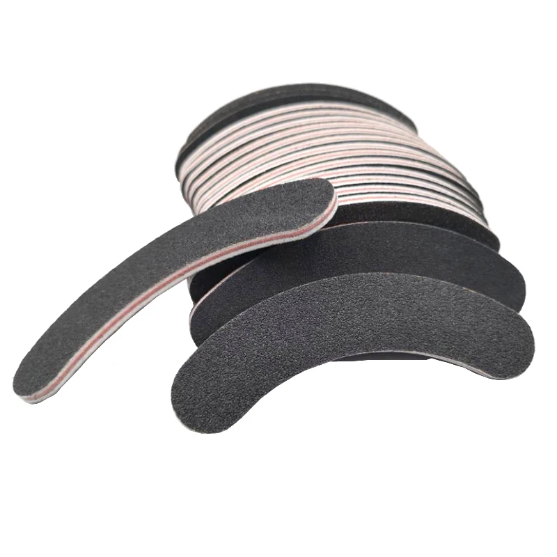 

10pcs Mini Nail File 100/180 Grit Sandpaper Black Curved Sanding Buffer Files nagelvijl Nail Polish Manicure Nails Accessoires