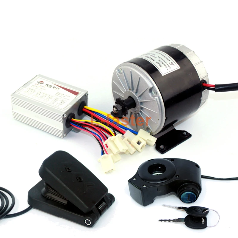 

24V36V 350W Electric Scooter Motor Unitemotor MY1016 Use 25H Chain Drive With Foot Pedal Throttle Electric Go-karting Simple Kit