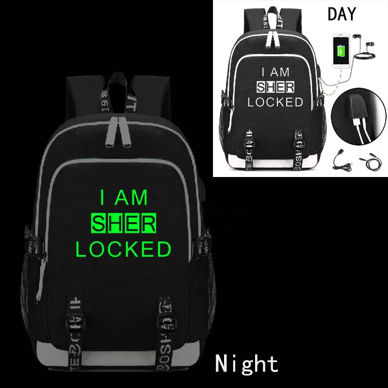 

Sherlock Backpack with USB Charging Port and Lock &Headphone interface for College Student Work Men & Women