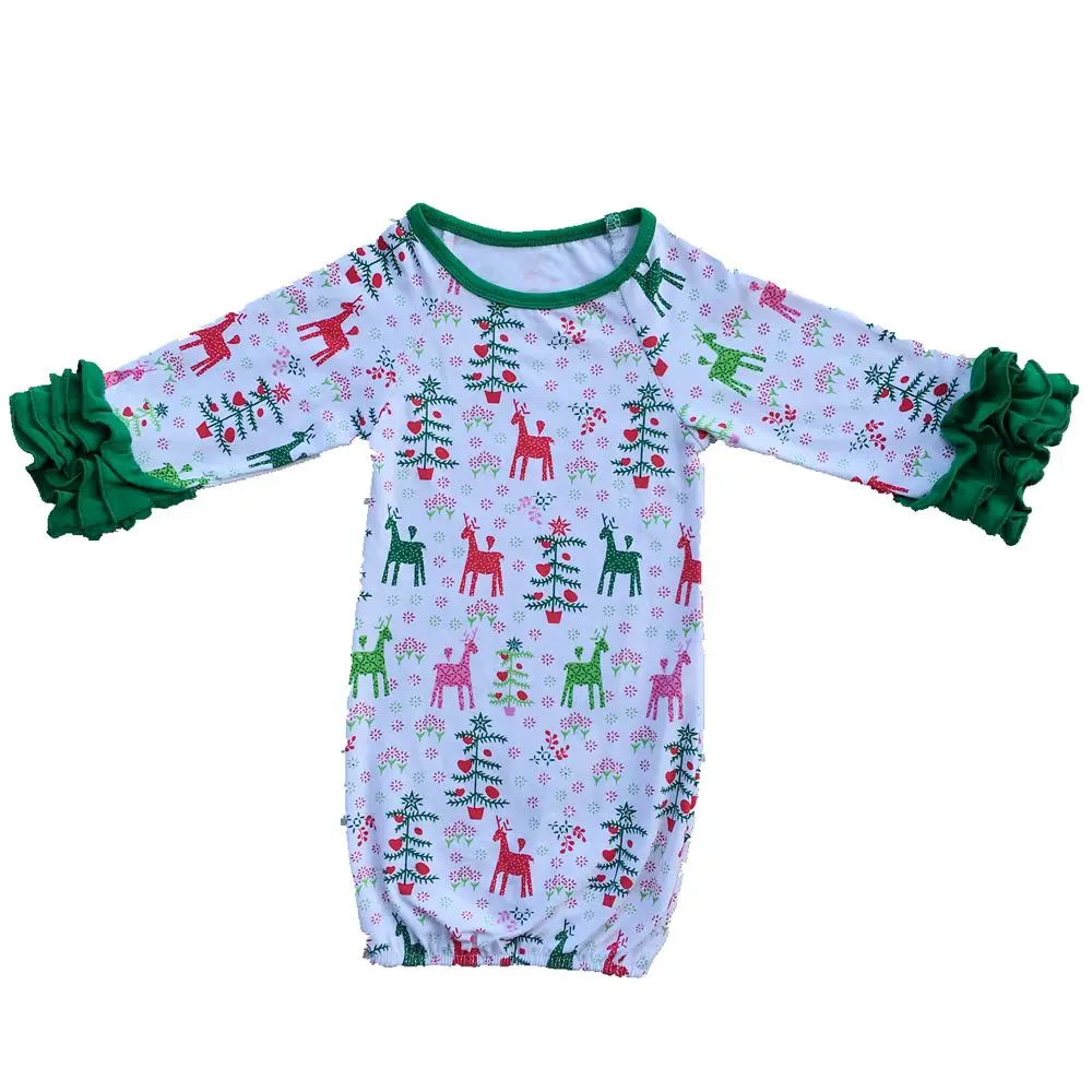 Детская одежда с длинными рукавами и оборками одежда для больницы для девочек персональный гофрированный наряд для новорожденных девочек Детская Пижама - Цвет: 20