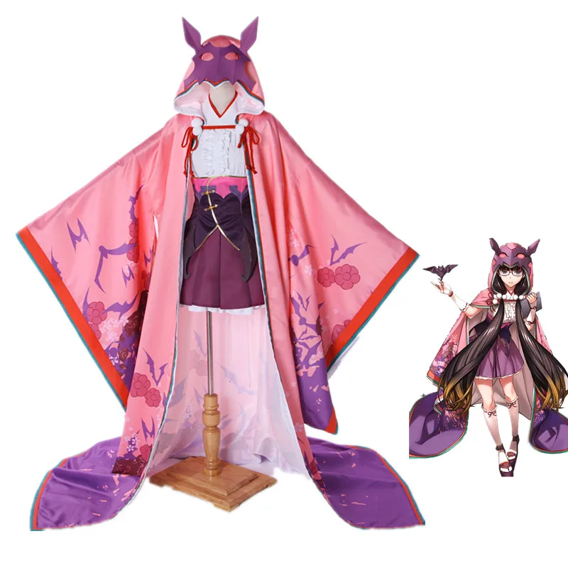 Игры Fate/Grand Order Косплей костюмы FGO oskabehime Yukata кимоно плащ синтетические парики волосы для женщин Девушка Одежда на Хэллоуин