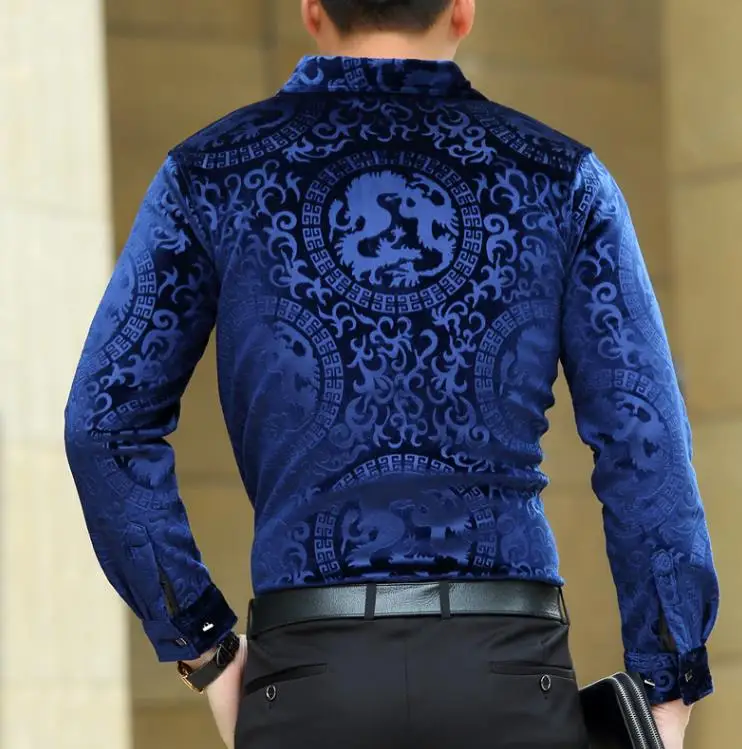 Top moda Trendy luksusowe męskie jedwabne koszule formalne Top Moda Trendy Luksusowe Męskie Jedwabne Koszule Formalne