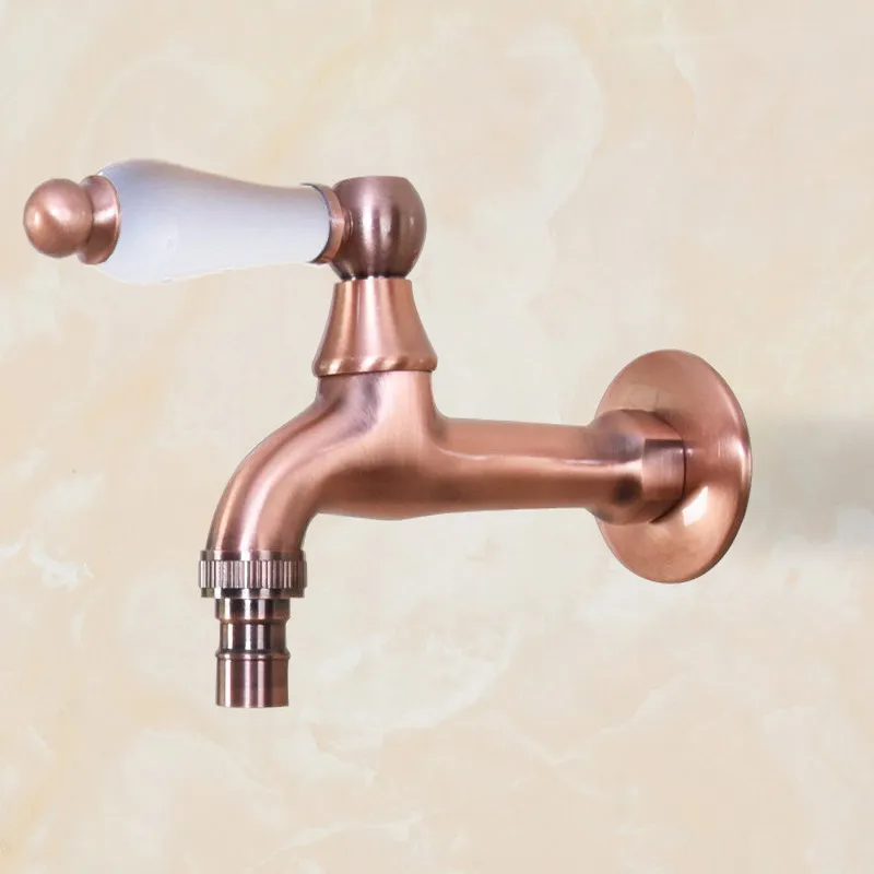 Red Copper Ceramic Handle Washing Machine Faucet /Garden Water Tap / and Mop Pool Faucet / Laundry Sink Cold Water Taps KD082 Red Copper Ceramic Handle Washing Machine Faucet /Garden Water Tap / and Mop Pool Faucet / Laundry Sink Cold Water Taps KD082