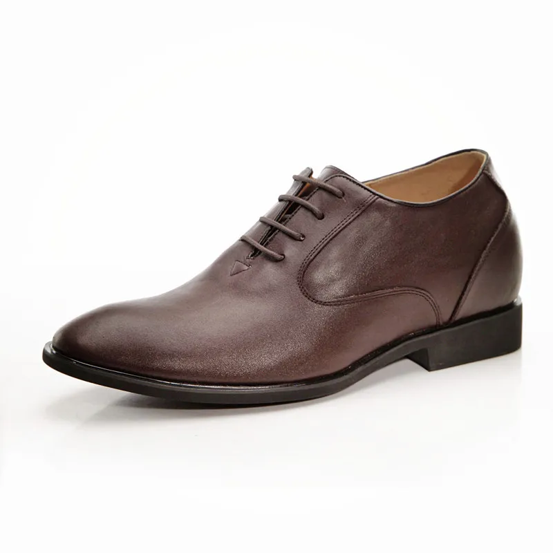 brown height increasing shoes