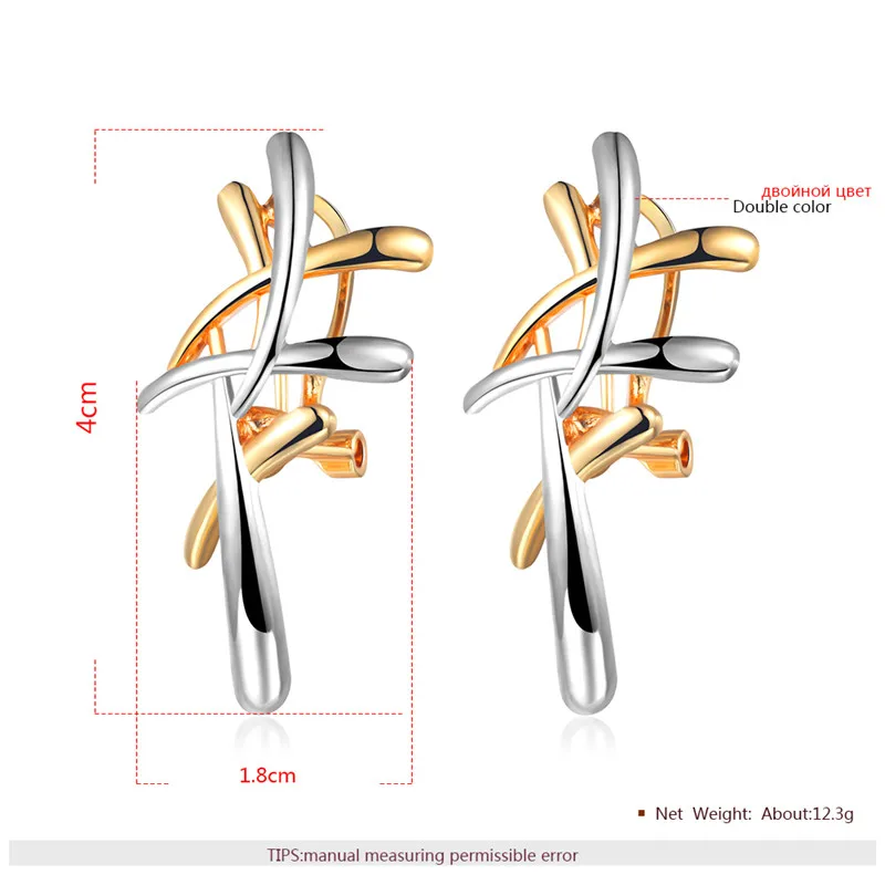 GS серебро/золото цвет металлик колье массивные подвески ожерелья для женщин панк стиль женские вечерние ювелирные изделия bijoux крест R1 - Окраска металла: earring
