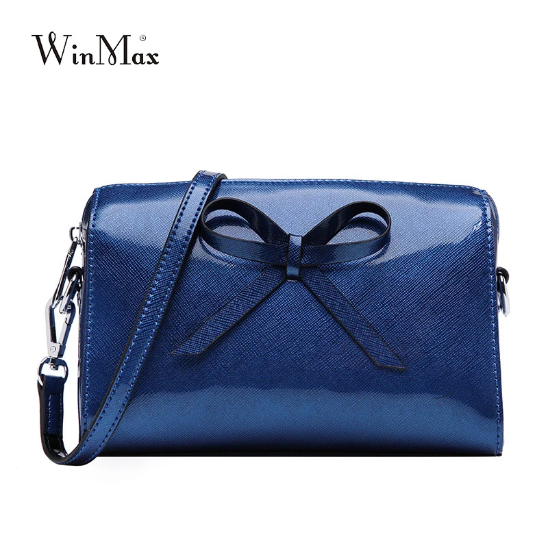 

New solid Multi Pockets split Leather messenger Bag Female Small Women Handbags bow Bag For Women's leather Crossbody Bag 2018