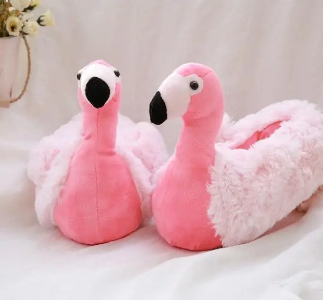 2020 новые зимние тапочки &quotфламинго&quot качели перо plushfurniture теплые из