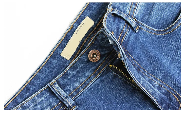 High Waist Jeans Embroidered Denim Pencil Pants Hot Fashion Stretchable Skinny Jeans Women Blue Color Slit Foot Jeans Female (12)