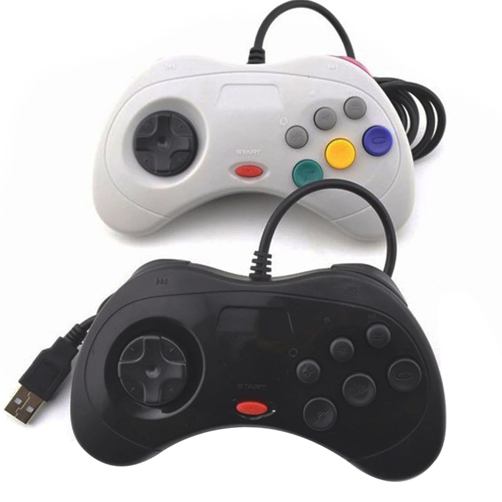 20 шт./лот джойстик для ПК система Sega Saturn стиль USB проводной геймпад Классический