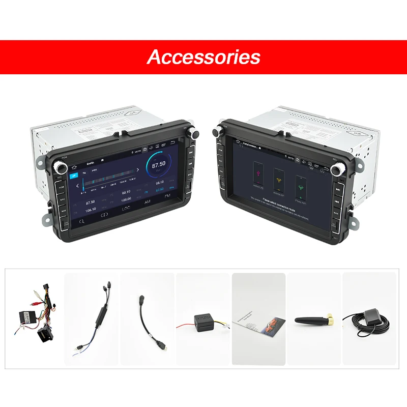 Excellent AUTOTOP 8" 2 Din Android 9.0 Auto Radio for Tiguan Polo For Skoda,For Seat with RDS BT GPS Navigation 4G Wifi No DVD DSP 5