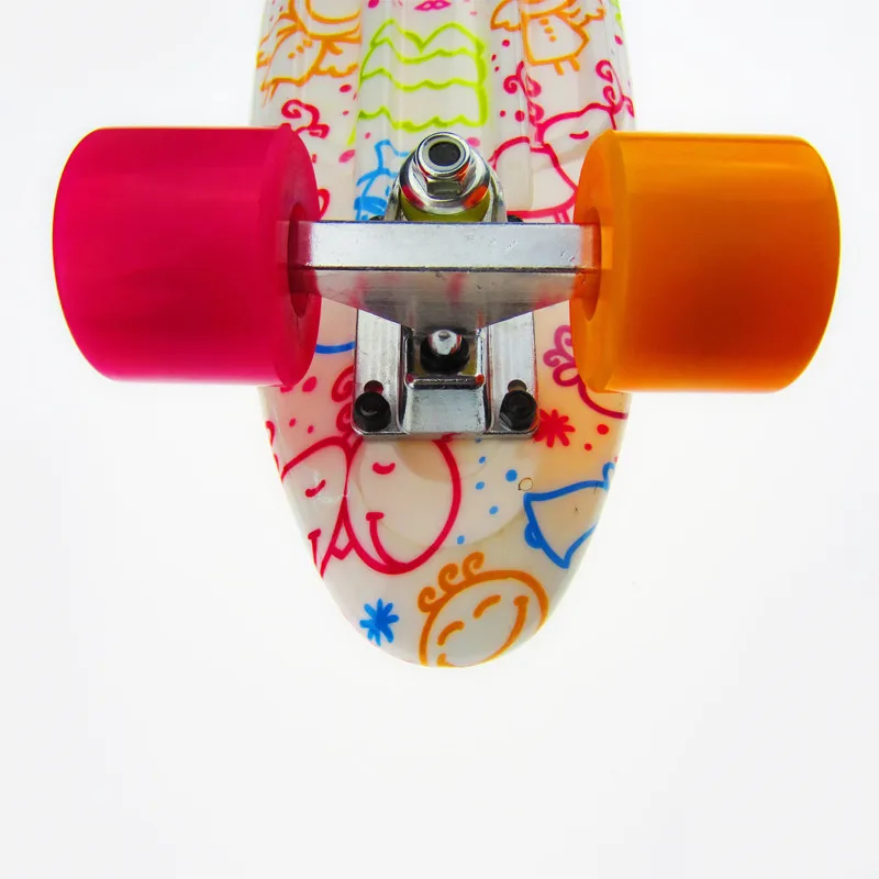 Полный Peny Доска 2" Цветной Пластиковый Скейтборд Мальчик Девочка Мини Длинная Доска Скейт 6 Доступных Типов