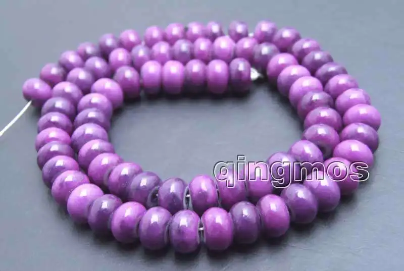 

Qingmos 5*8mm Rondelle Natural Purple Sugilite Loose Beadsfor Jewelry Making DIY Necklace Bracelet Earring strand 15'' los686