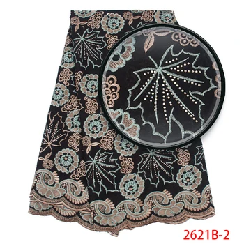 

2019 Swiss Voile Lace Fabric In Switzerland Embroidered African Cotton Lace Fabric High Quality Nigerian Lace Fabric 5yard 2621b