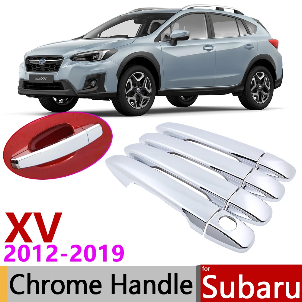 Для Subaru XV crosstrek 2012~ хромированные дверные ручки крышки наклейки на автомобиль отделка комплект 2013