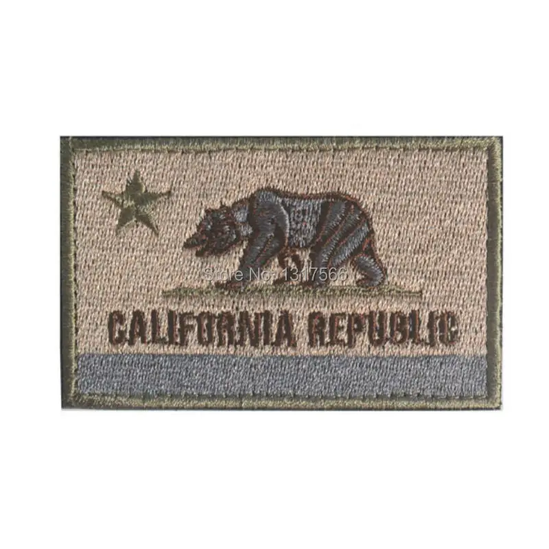 Californian флаг вышивка нашивка американский Калифорнии с военной тематикой группой
