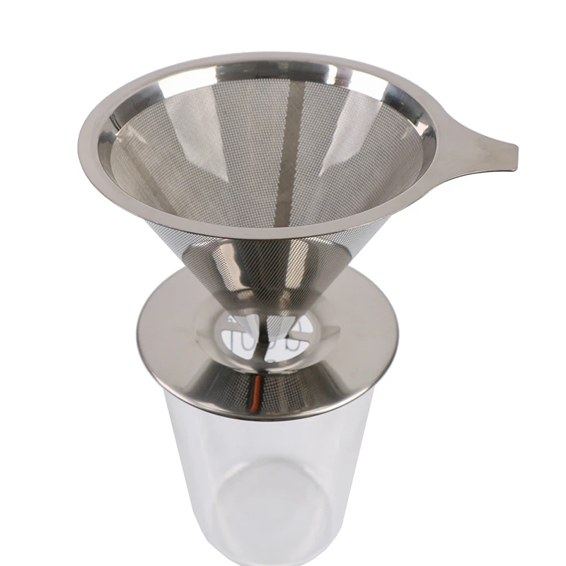 Stainless Steel Reusable Coffee Filter Holder Brew Drip Coffee Filters Funnel Metal Mesh Coffee