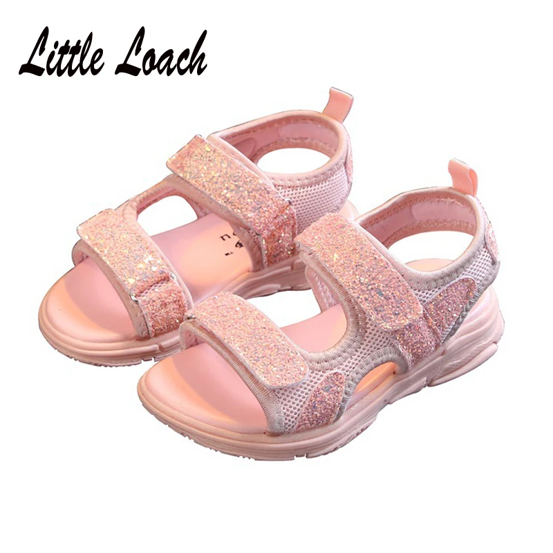 

Kids Casual Sandals Summer New Arrival Glitter Beach Shoes for Baby Princess Girls Size 21-36 Slip-resistant Open Toe Sandalias